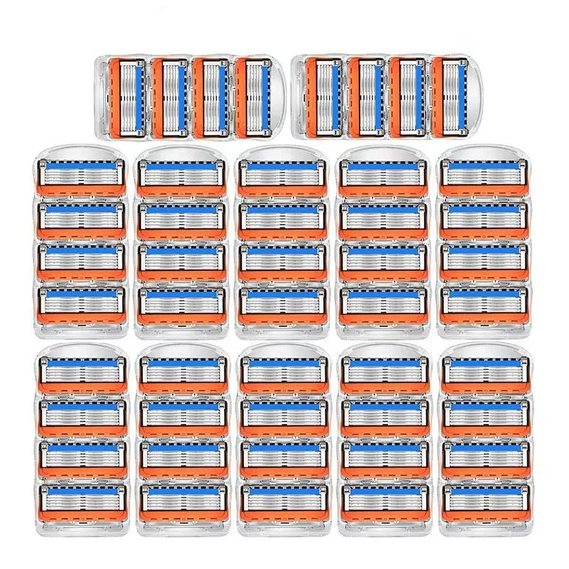 Scheermesjes met vijf mesjes en handvat