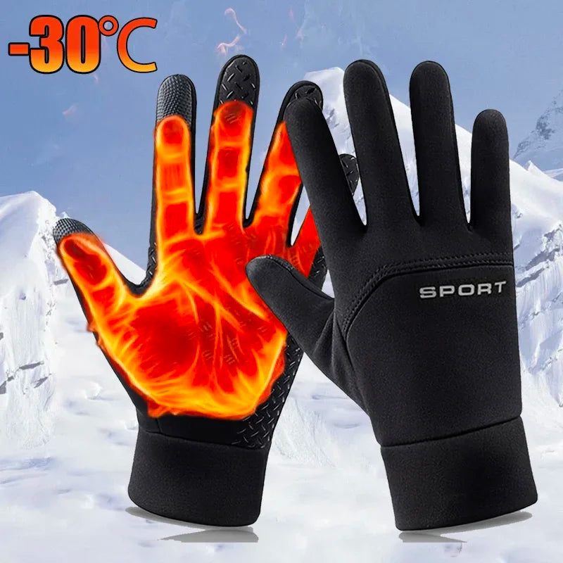 Winterwarme handschoenen Touchscreen Winddicht Koudebestendige fietshandschoenen, hardloop-, wandel-skihandschoenen voor heren, dames