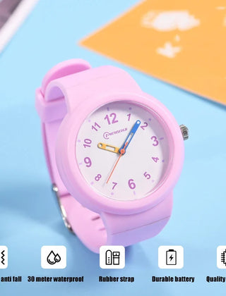 Sportief kinderhorloge met wijzerplaat