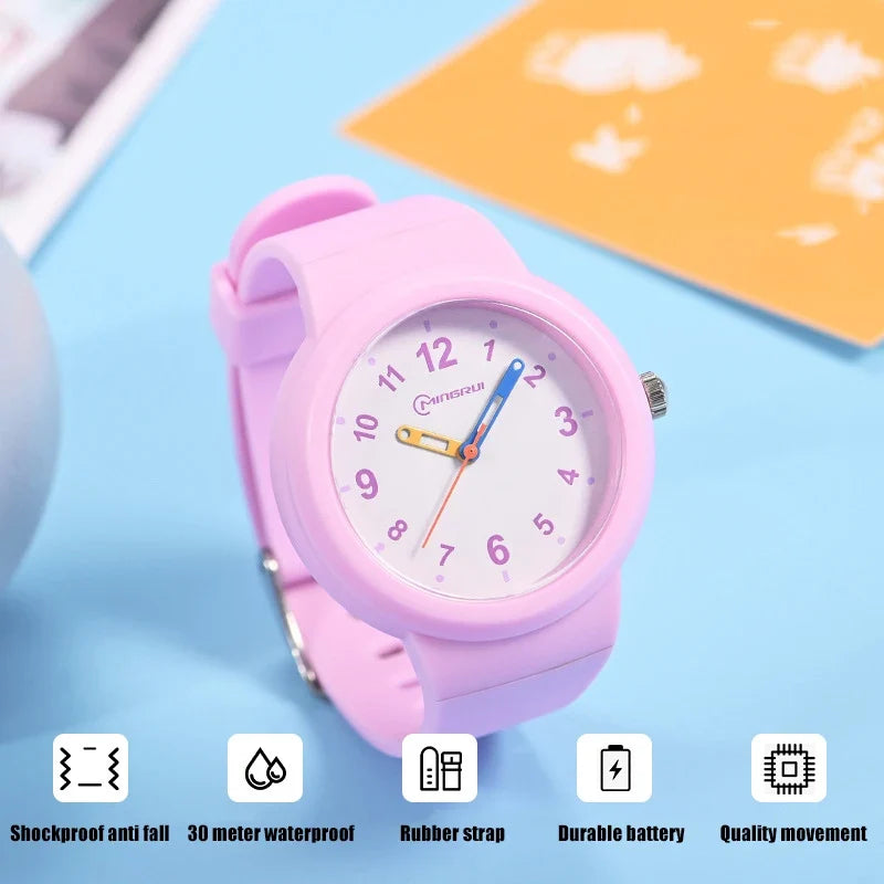 Sportief kinderhorloge met wijzerplaat