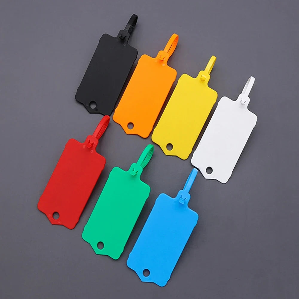 Herbruikbare kunststof labels met kabelbinders in verschillende kleuren