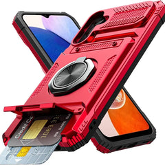 Hoesje voor Samsung met ringstandaard en pashouder