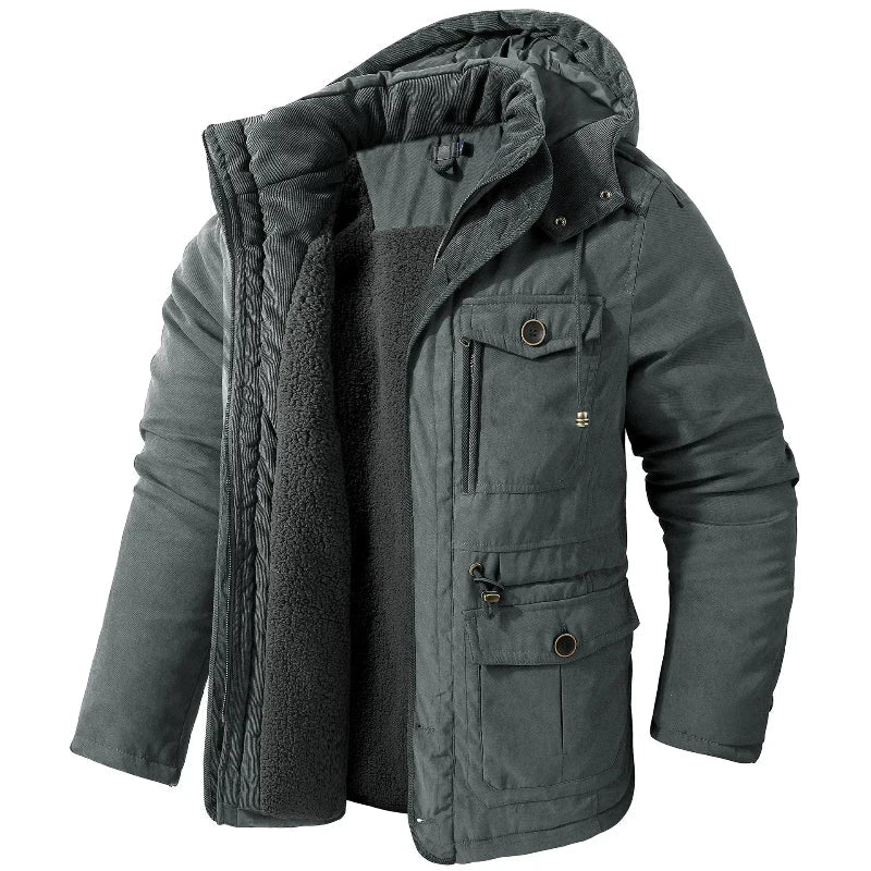 Waterdichte winterjas met capuchon en fleecevoering