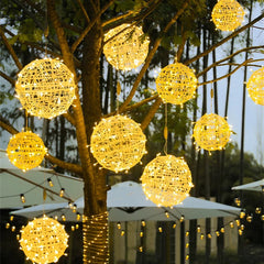 1 Stuk 20/30CM Kerst Globe Fairy Light 24V / 220V Hangende Boom Globe Ball Lichtsnoer Waterdichte Tuin LED Bol Licht