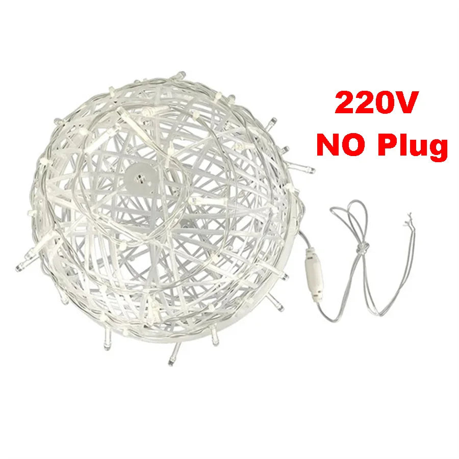 1 Stuk 20/30CM Kerst Globe Fairy Light 24V / 220V Hangende Boom Globe Ball Lichtsnoer Waterdichte Tuin LED Bol Licht