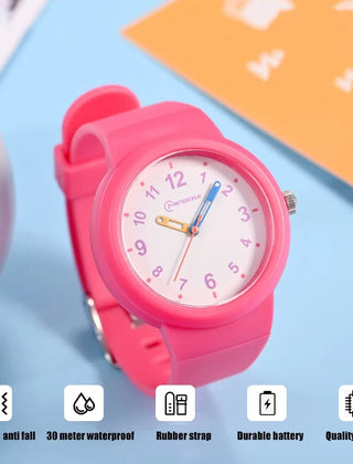 Sportief kinderhorloge met wijzerplaat
