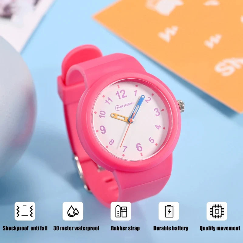 Sportief kinderhorloge met wijzerplaat