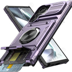 Hoesje voor Samsung met ringstandaard en pashouder
