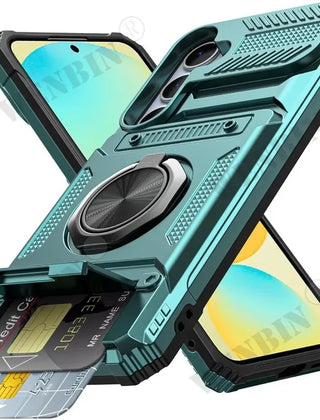 Hoesje voor Samsung met ringstandaard en pashouder