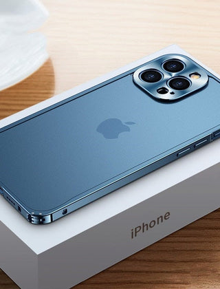 Aluminium bumper hoesje om een iPhone