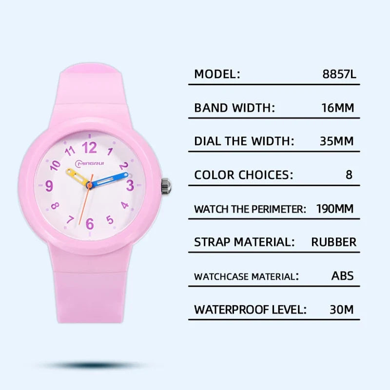 Sportief kinderhorloge met wijzerplaat