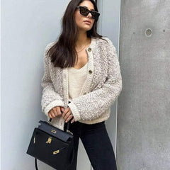 Overshirt voor dames in teddystijl