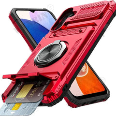 Hoesje voor Samsung met ringstandaard en pashouder
