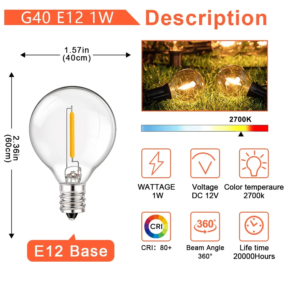 G40 led lamp met E12-fitting