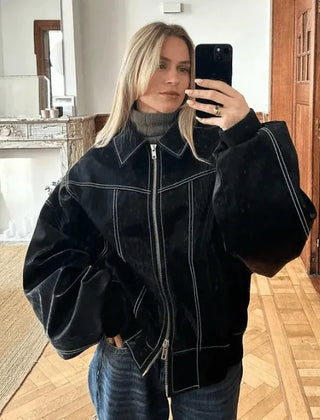 Oversized jas voor dames in stoere, casual stijl