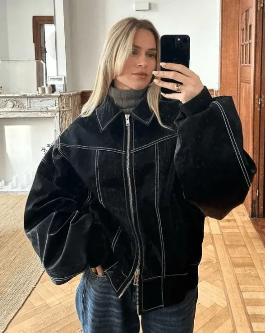 Oversized jas voor dames in stoere, casual stijl