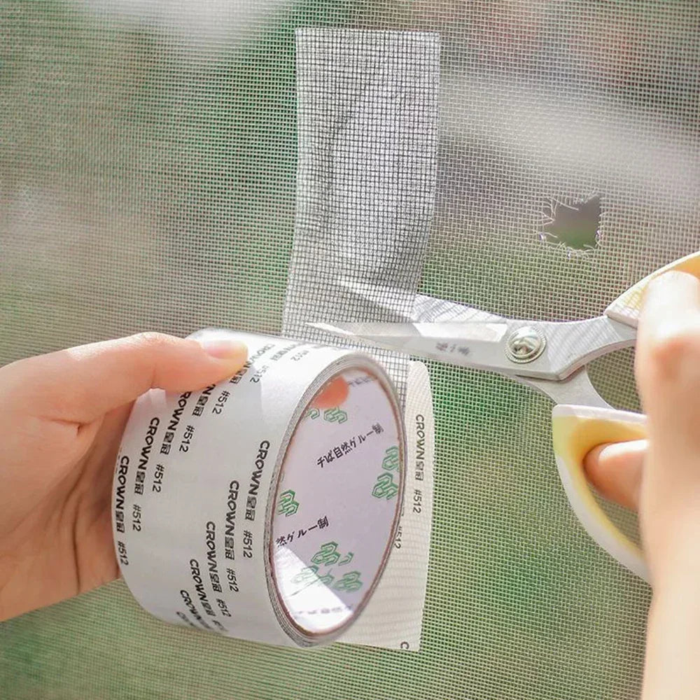 Zelfklevende reparatietape op een hor