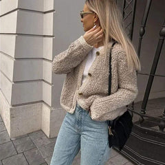 Overshirt voor dames in teddystijl