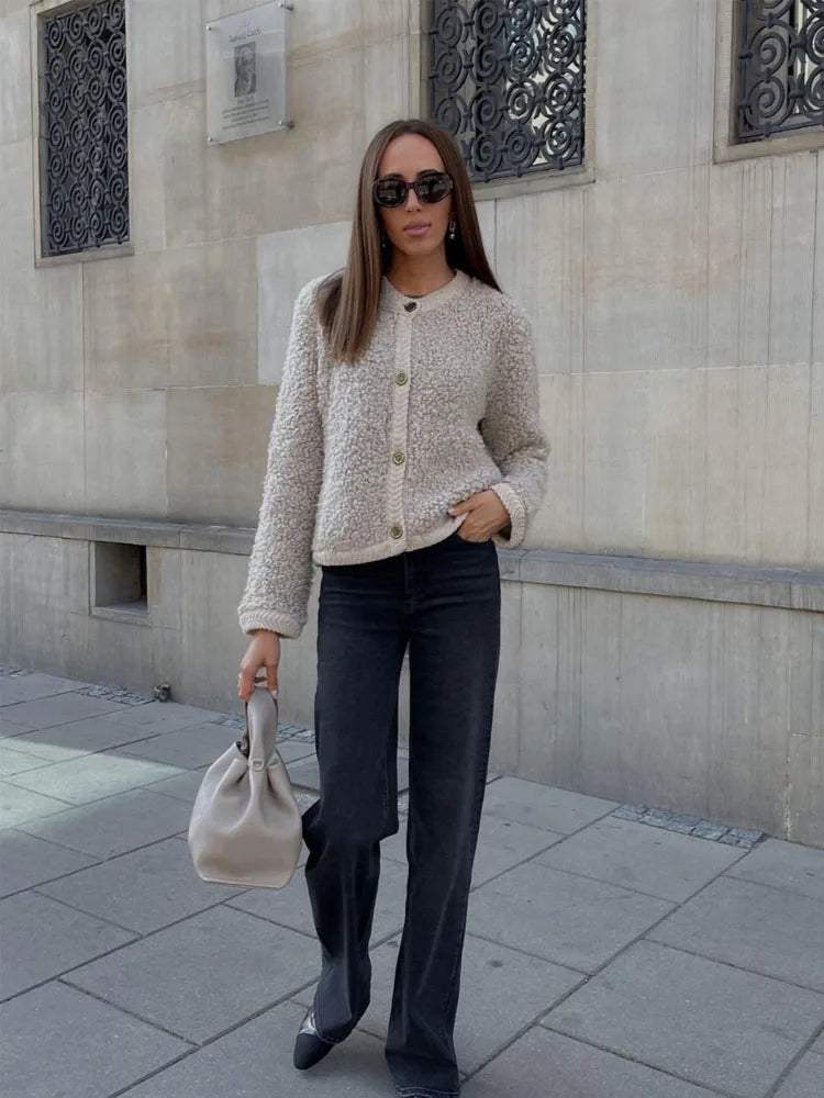 Overshirt voor dames in teddystijl