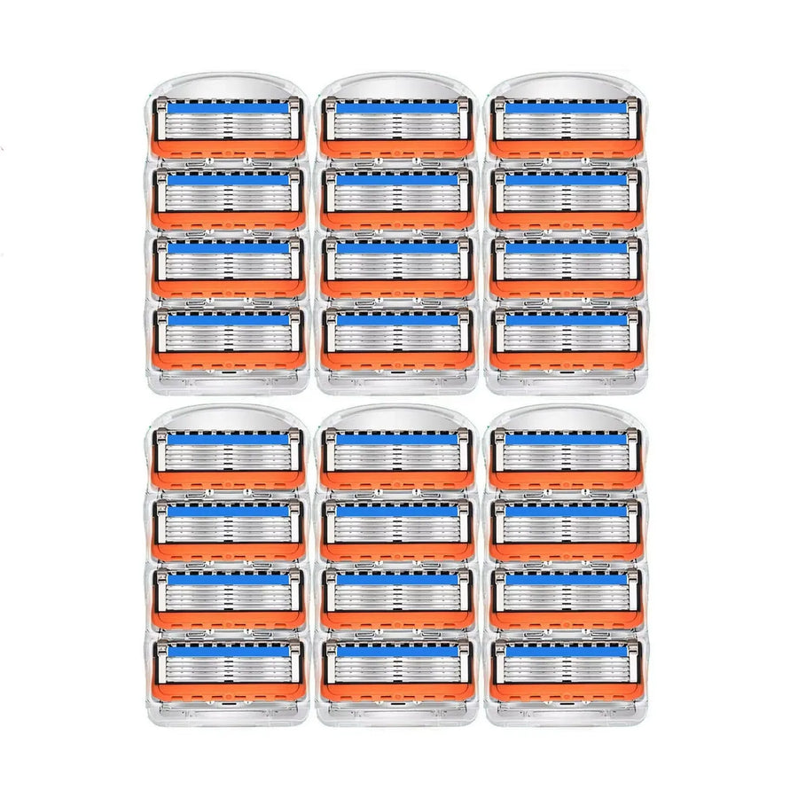 Scheermesjes met vijf mesjes en handvat