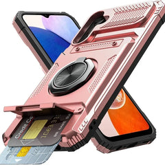 Hoesje voor Samsung met ringstandaard en pashouder