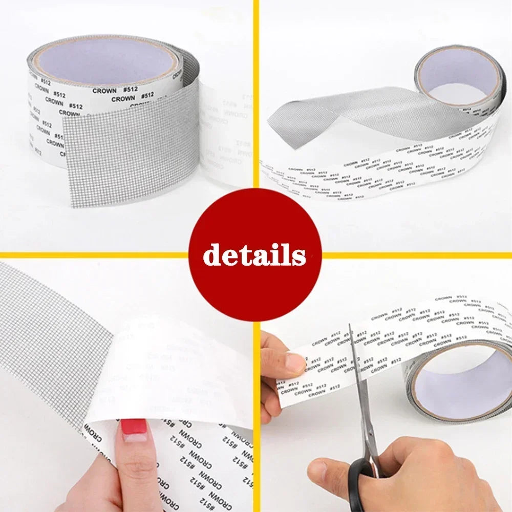 Zelfklevende reparatietape op een hor