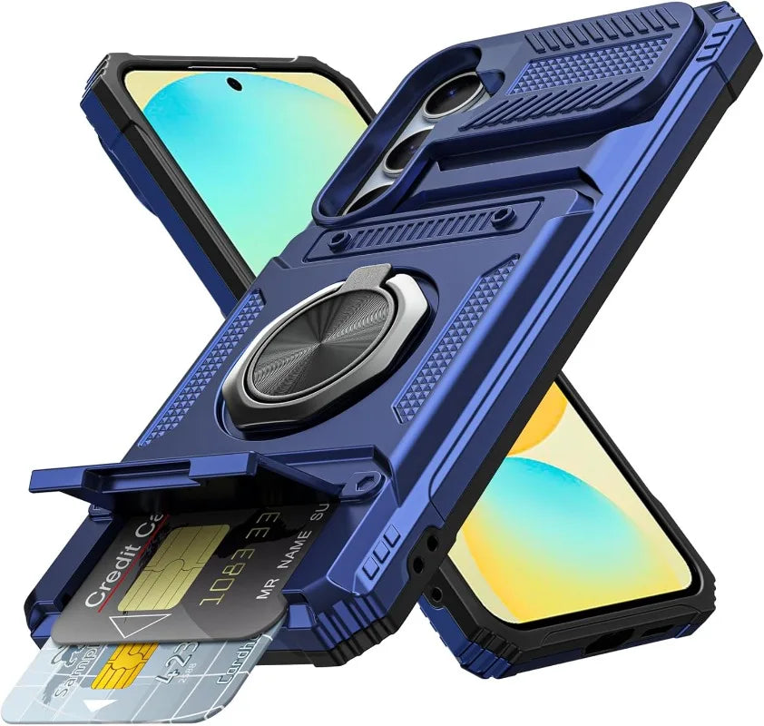 Hoesje voor Samsung met ringstandaard en pashouder