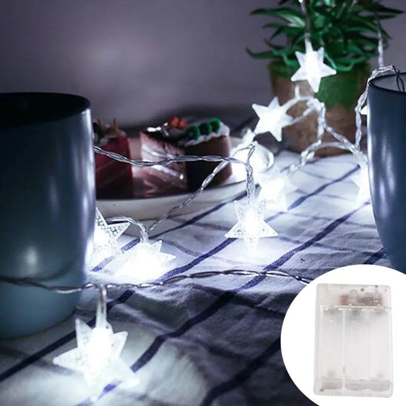 LED Star Fairy Lights Outdoor Chain Lights Garland Bulb Lichtslingers Party Home Wedding Terrace Garden Kerstdecoratie