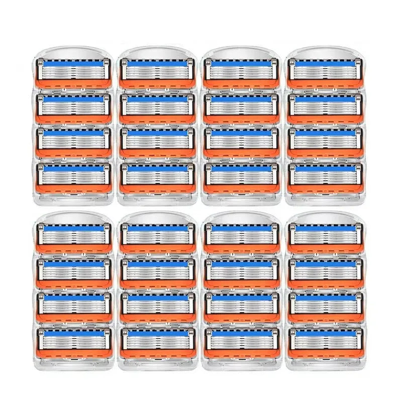 Scheermesjes met vijf mesjes en handvat