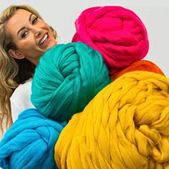 Handgebreid Chunky Plaid – Dik Gebreide Deken in Zachte Chenille voor Bank en Bed | Seveu