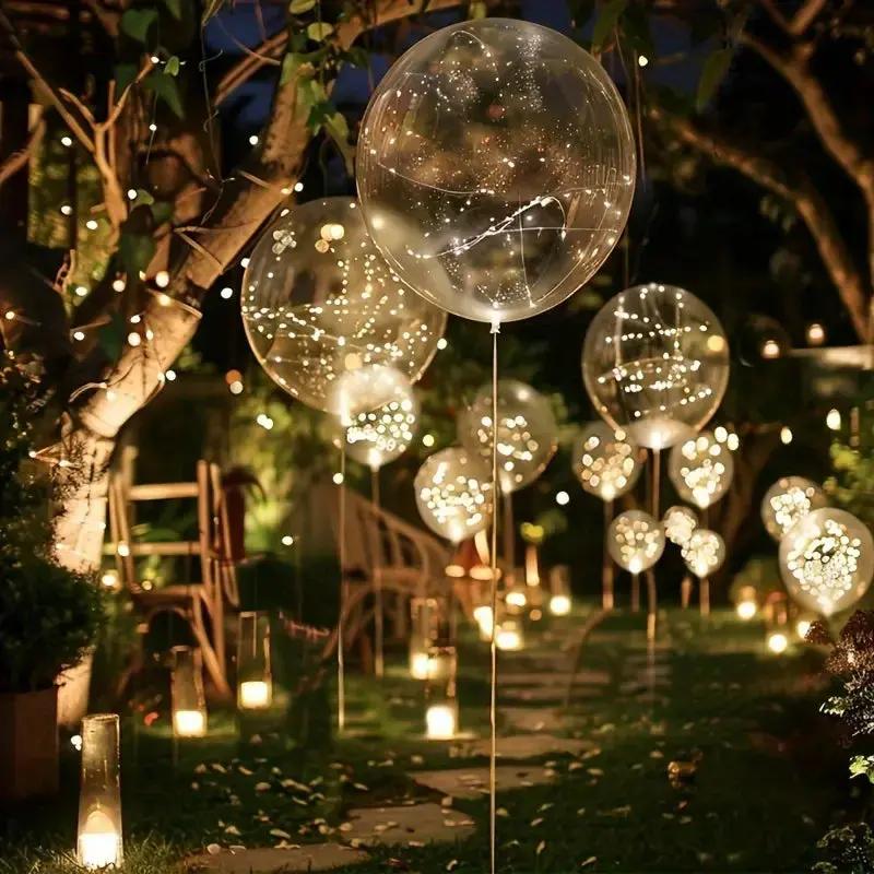 Transparante LED ballonnen met warm wit licht
