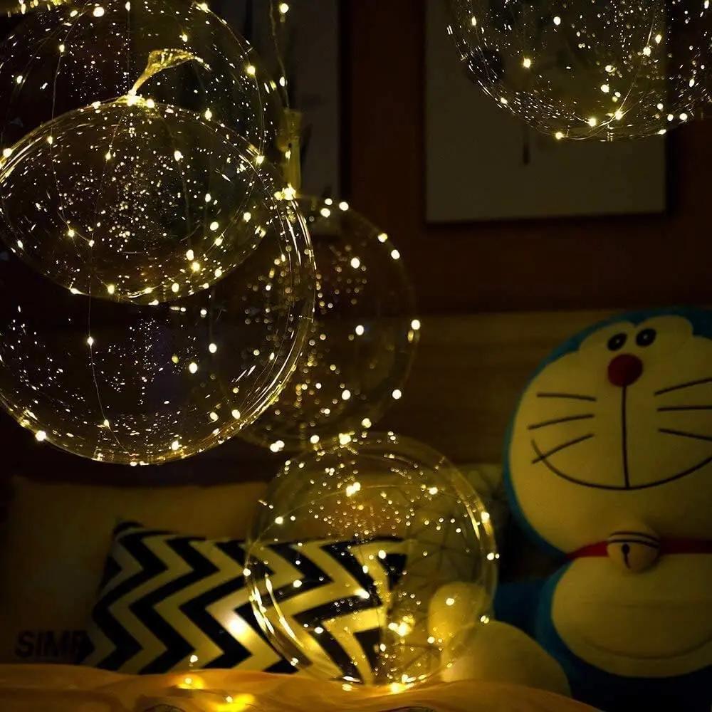Transparante LED ballonnen met warm wit licht
