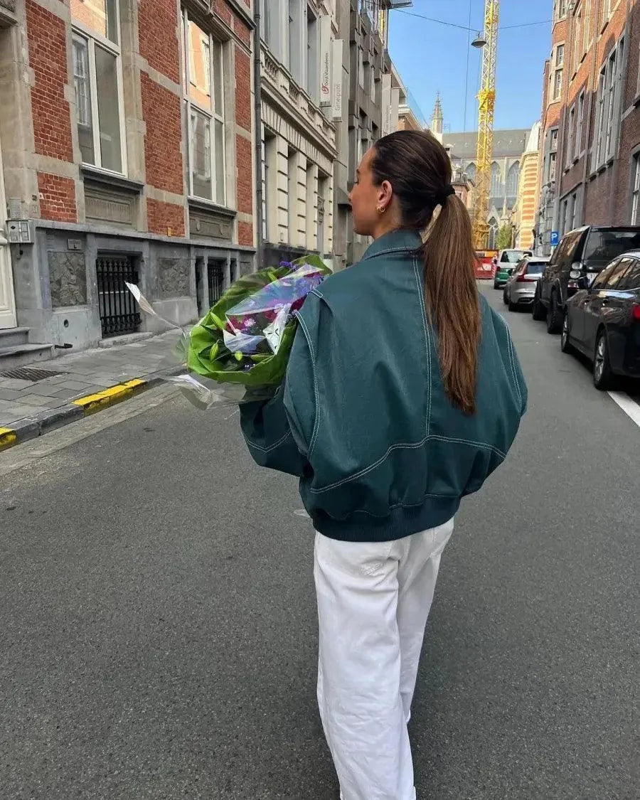 Oversized jas voor dames in stoere, casual stijl