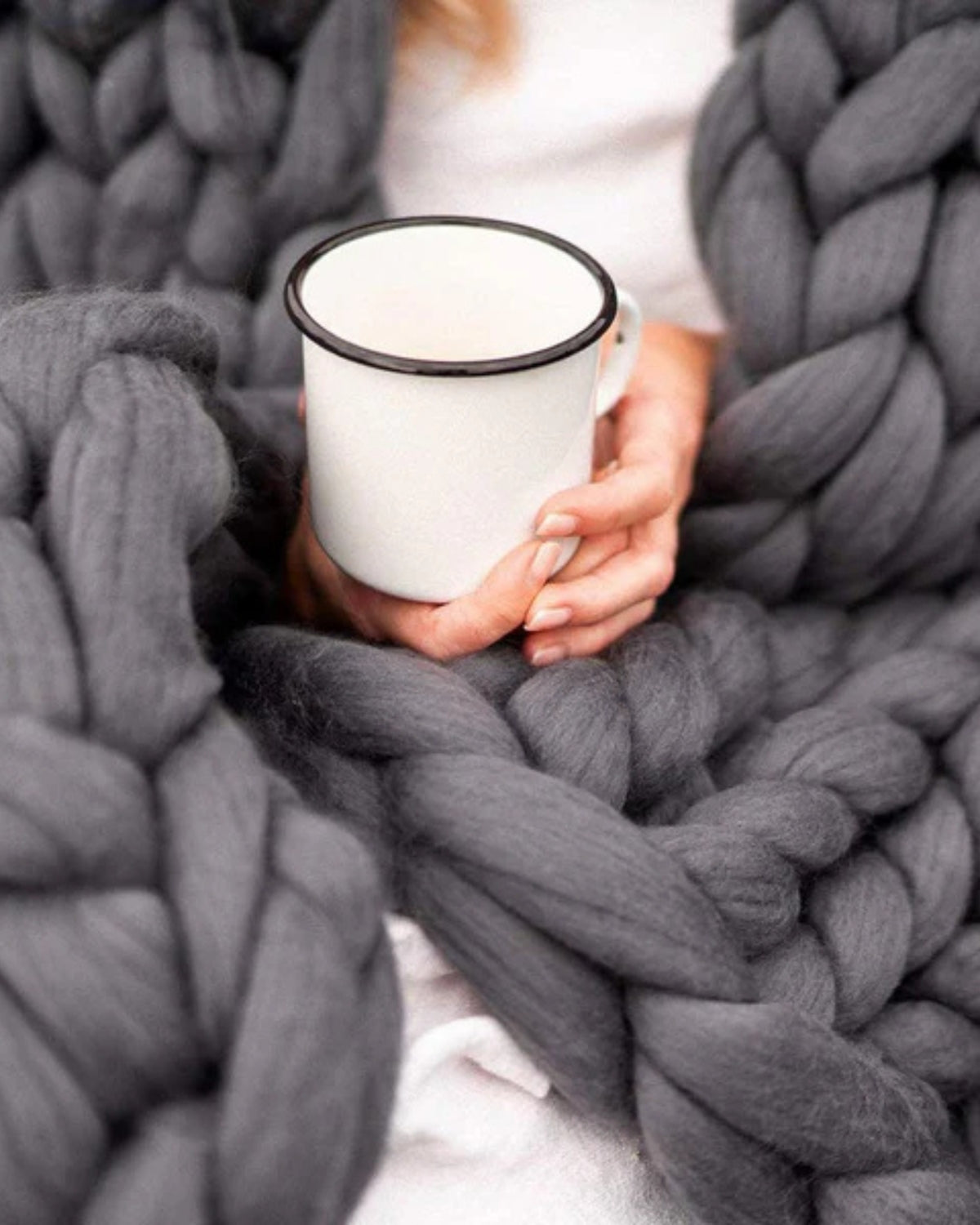Handgebreid Chunky Plaid – Dik Gebreide Deken in Zachte Chenille voor Bank en Bed | Seveu