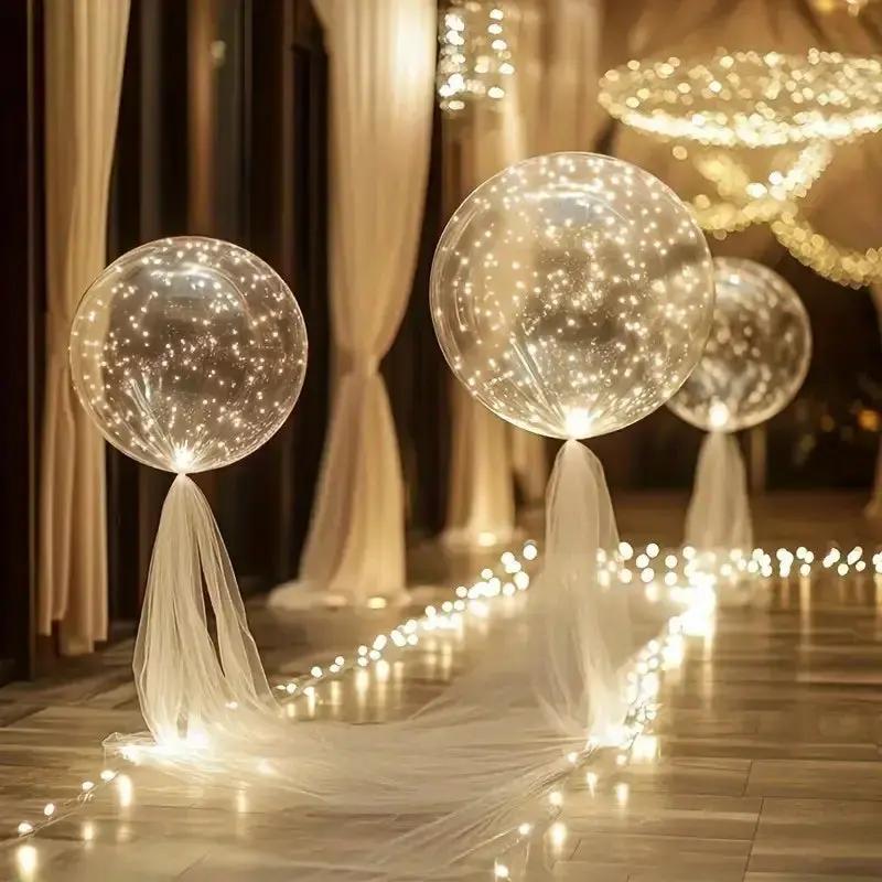 Transparante LED ballonnen met warm wit licht