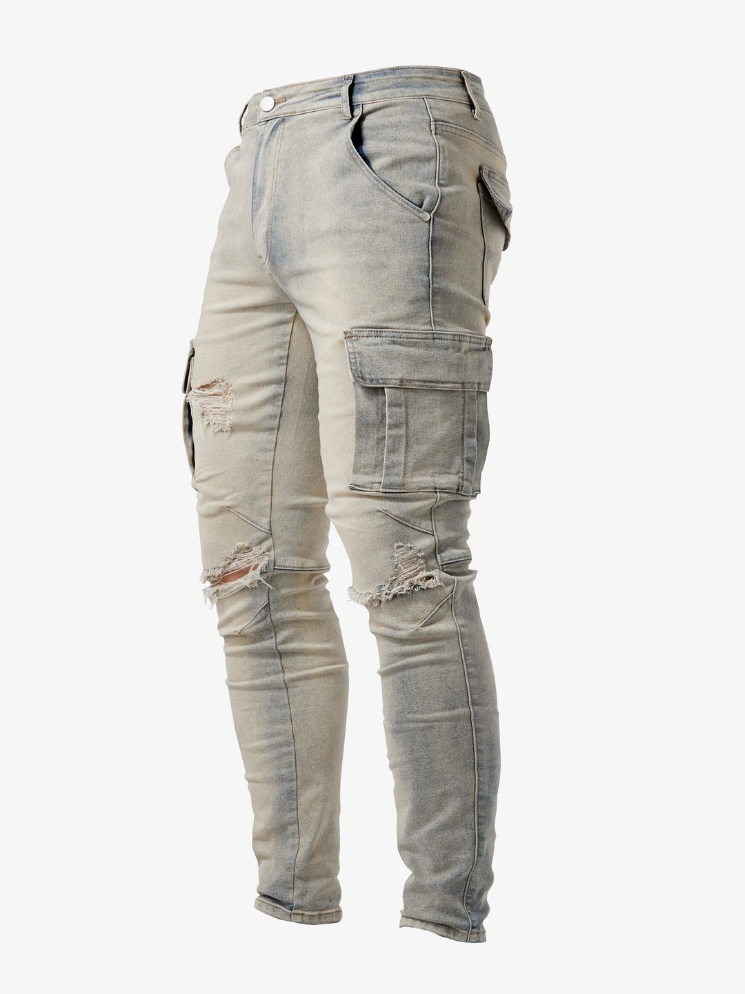 Cargo jeans heren slim fit met zakken
