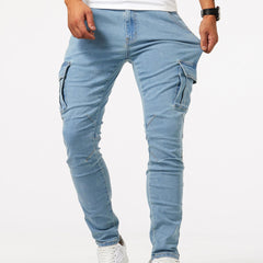 Cargo jeans heren slim fit met zakken