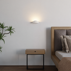 Witte LED wandlamp half rond met indirect licht