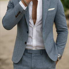 Heren blazer en broek set in slim fit