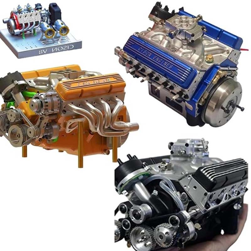 Miniatuur V8 benzinemotor modelbouwpakket