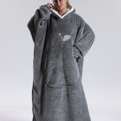Draagbare Hoodie Deken met Mouwen en Capuchon Warm Fleece voor Bank Bed TV Kijken Luieren Ontspannen | Seveu