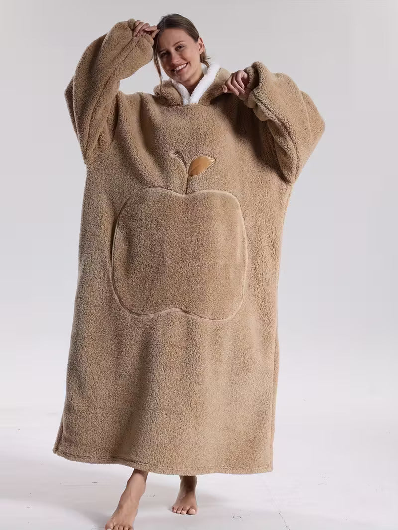 Draagbare Hoodie Deken met Mouwen en Capuchon Warm Fleece voor Bank Bed TV Kijken Luieren Ontspannen | Seveu