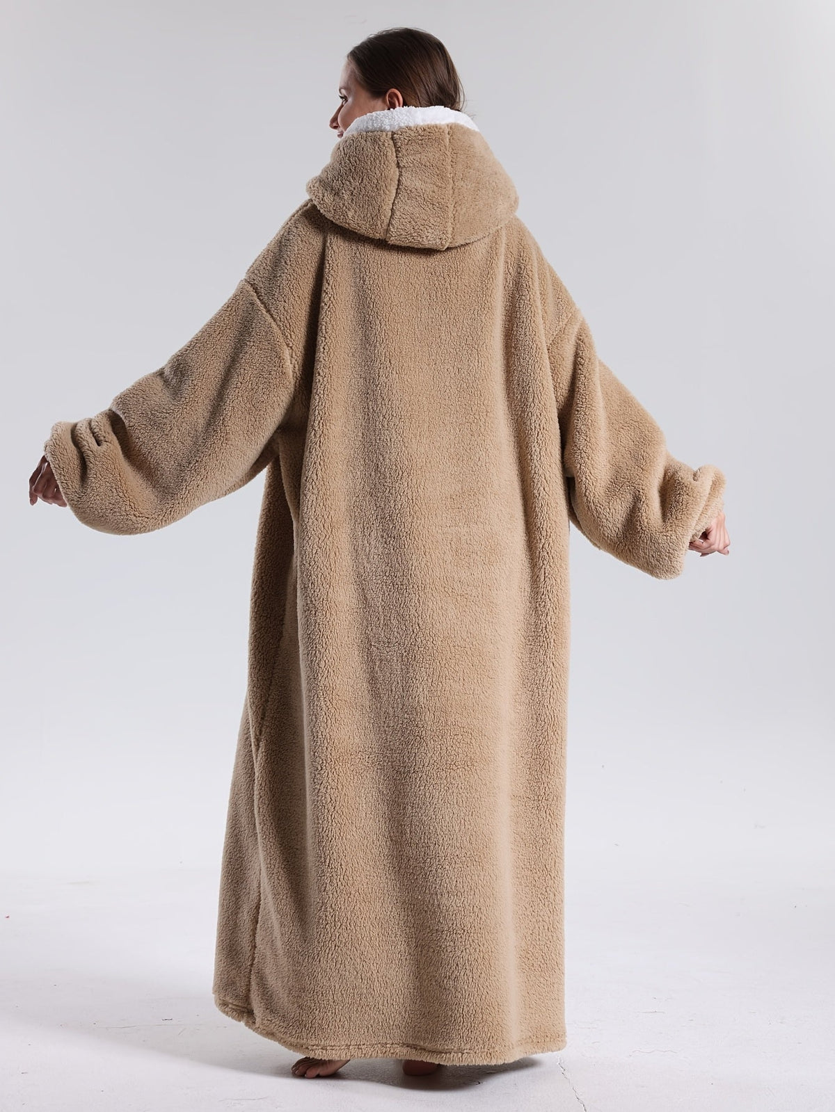 Draagbare Hoodie Deken met Mouwen en Capuchon Warm Fleece voor Bank Bed TV Kijken Luieren Ontspannen | Seveu