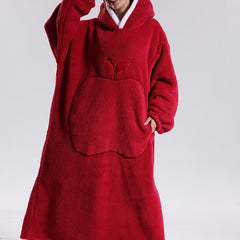 Draagbare Hoodie Deken met Mouwen en Capuchon Warm Fleece voor Bank Bed TV Kijken Luieren Ontspannen | Seveu