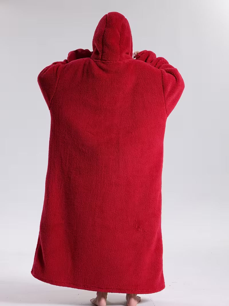 Draagbare Hoodie Deken met Mouwen en Capuchon Warm Fleece voor Bank Bed TV Kijken Luieren Ontspannen | Seveu