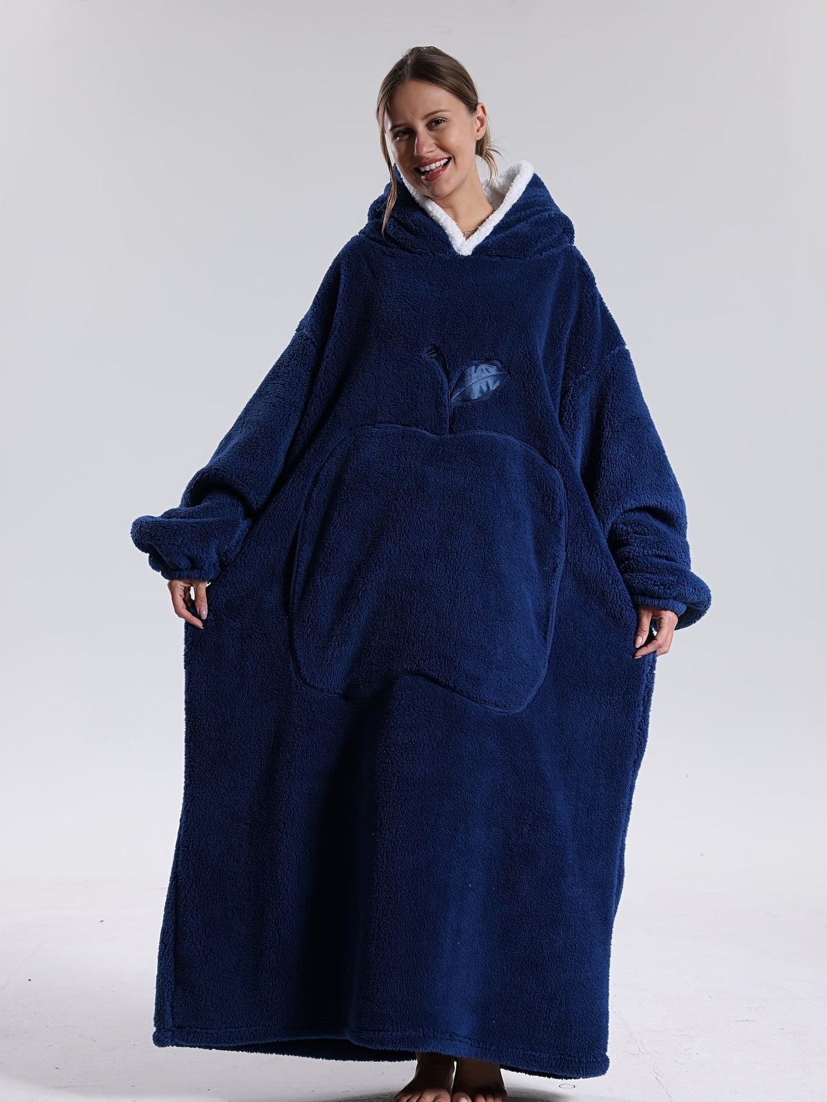 Draagbare Hoodie Deken met Mouwen en Capuchon Warm Fleece voor Bank Bed TV Kijken Luieren Ontspannen | Seveu