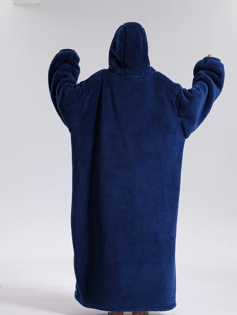 Draagbare Hoodie Deken met Mouwen en Capuchon Warm Fleece voor Bank Bed TV Kijken Luieren Ontspannen | Seveu