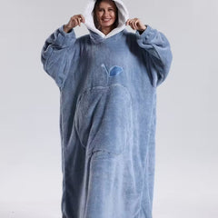 Draagbare Hoodie Deken met Mouwen en Capuchon Warm Fleece voor Bank Bed TV Kijken Luieren Ontspannen | Seveu