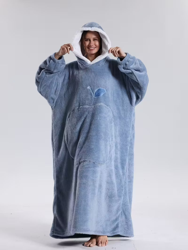 Draagbare Hoodie Deken met Mouwen en Capuchon Warm Fleece voor Bank Bed TV Kijken Luieren Ontspannen | Seveu