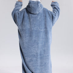 Draagbare Hoodie Deken met Mouwen en Capuchon Warm Fleece voor Bank Bed TV Kijken Luieren Ontspannen | Seveu